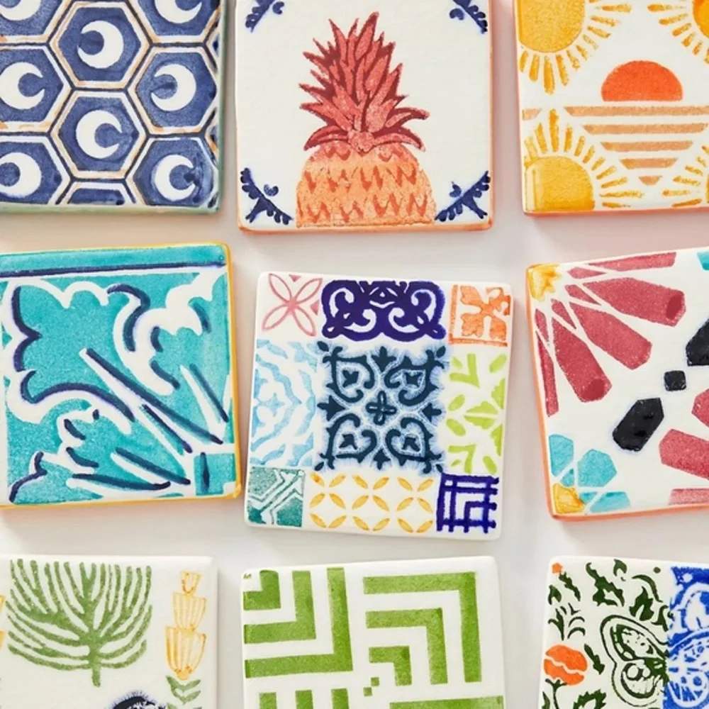 Anthropologie- Azulejo Tile Coasters